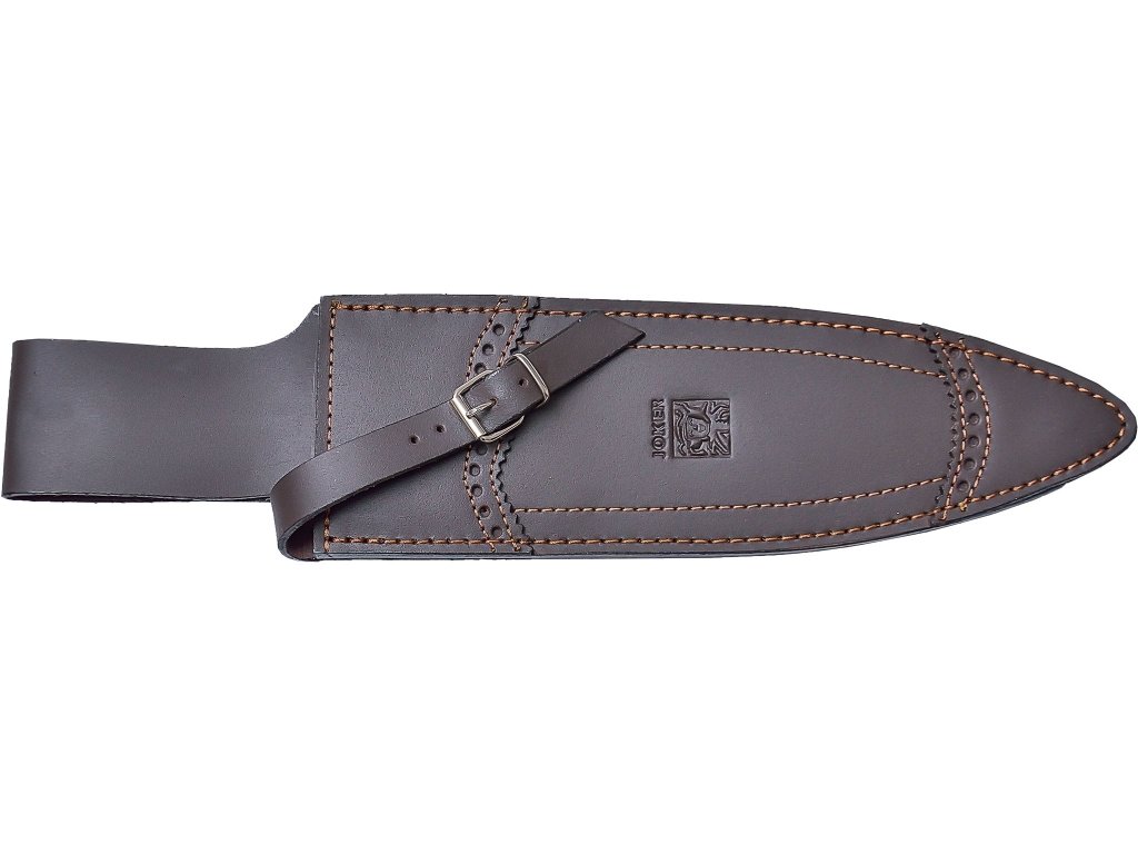 Joker Jagdmesser 'Verraco' – Mit 26 Cm MOVA-Klinge, Hirschhorngriff & Lederscheide Für Outdoor, Camping & Jagd