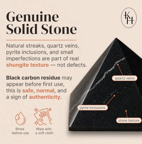 Pyramide de shungite véritable Karelian Heritage 5cm pour protection - 8