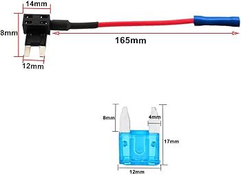 GUUZI 6 stks 12V-24V ACS Kleine Add-A-Circuit Zekering Adapter met Kabelboom, Kleine Zekeringhouder met 6 stks Vervangende Zekeringen(5A/10A/15A