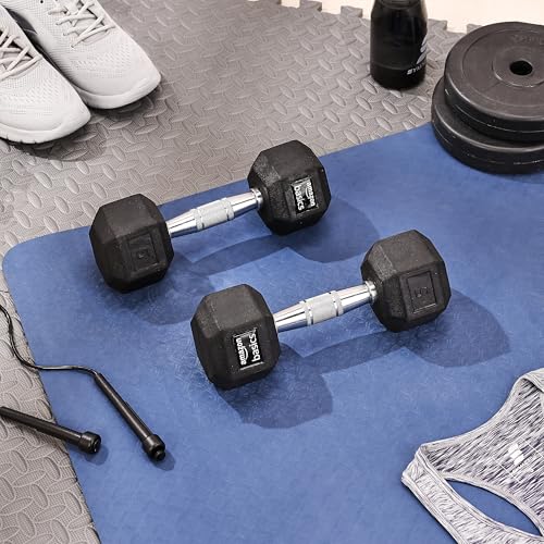 amazon basics Rubber Encased Hex Dumbbell (Image - 2)