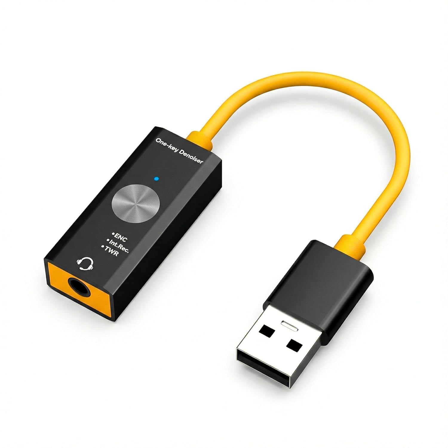 USB Noise Cancellation Sound Card | Lossless Internal Recording External Audio Adapter | One-Click Noise Reduction USB Sound Card for PC Laptop Streaming Gaming Recording (USB 3.0)-image-31