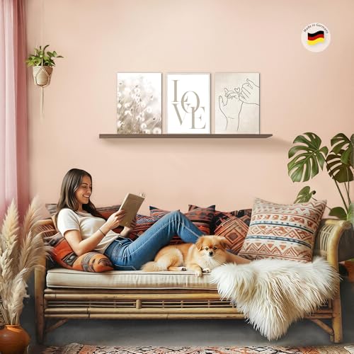 Tableau décoration murale boho triptyque de qualité supérieure - 3