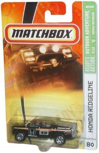 Mattel Matchbox 2007 MBX Outdoor Adventure #80 - Black Mid-size Pick-up Truck Honda Ridgeline 1:64 Scale Collectible Die Cast Car