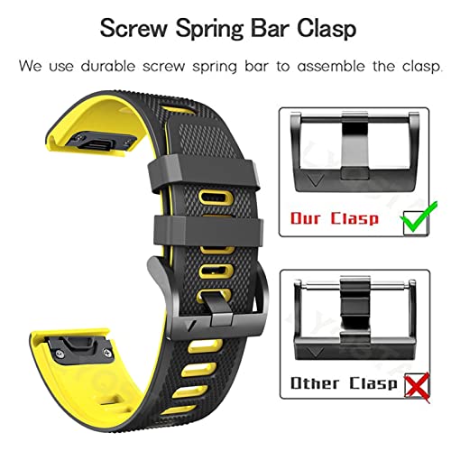Bracelet de montre 26mm Fenix 7X en silicone haute résistance - 5