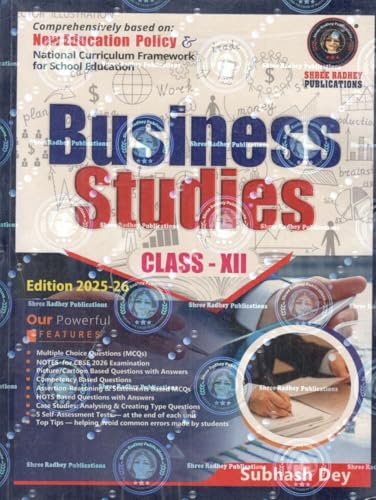 BUSINESS STUDIES CLASS-12, EDITION 2025-26, CBSE, by Subhash Dey ...