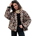 Womens Cropped Quilted Jacket Puffer Lightweight Floral Print Oversized Long Sleeve Packable Down Coat - Image 2