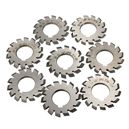 Module 1 PA20 Degrees Bore 22mm #1-8 HSS Involute Gear Milling Cutter High Speed Steel Gear Milling Cutter Gear Cutting Tools - (Color: 2)