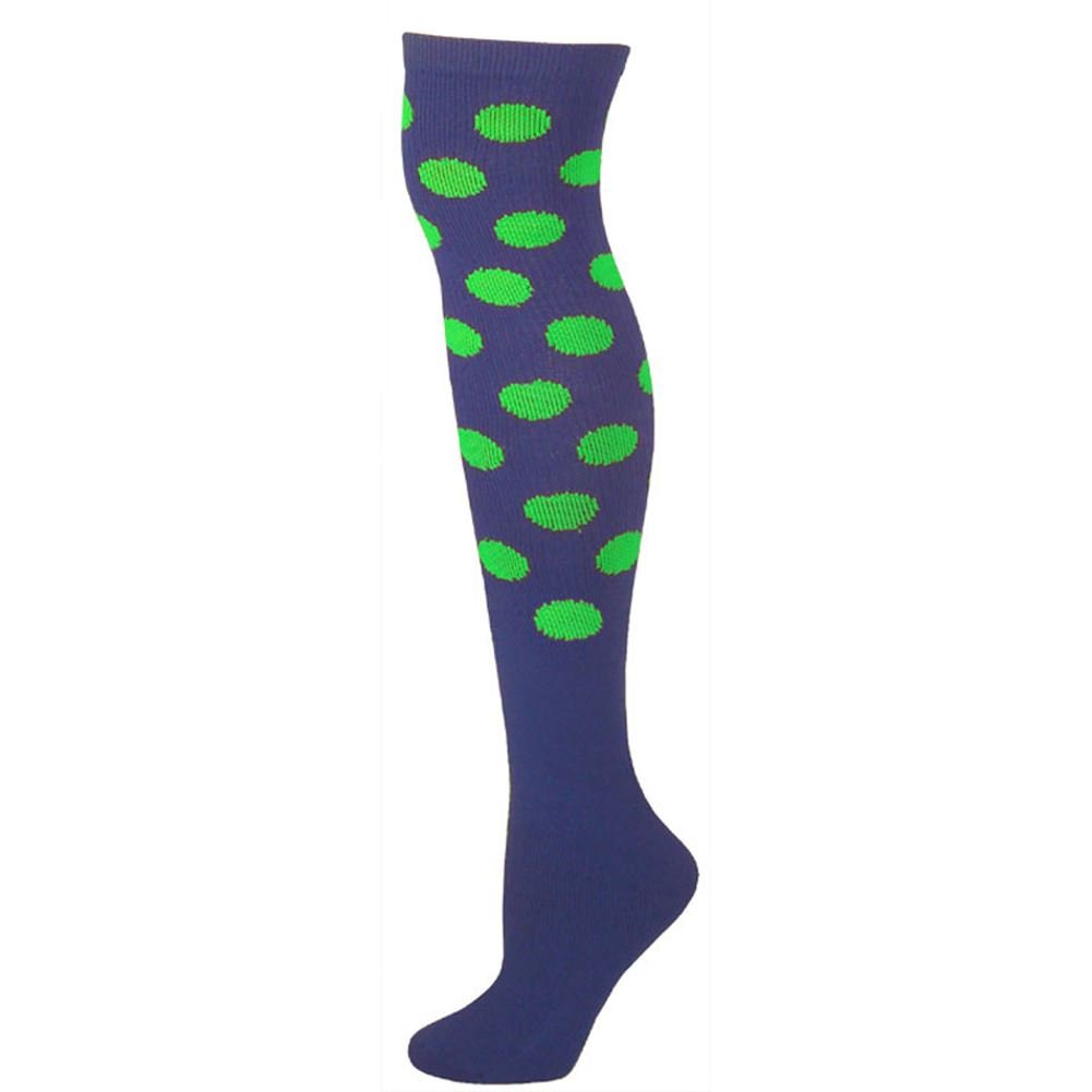 AJsPolka Dots Knee High Socks, Socks Size 11-13, Shoe Size 5 and up, Polka Dots Socks, Made in USA