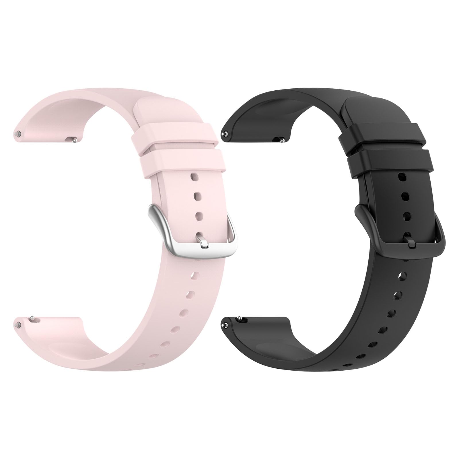 AEDOVE Silicone Watch Bands, Quick Release Watch Bands, Stainless Steel Buckle, Waterproof Sporty Replacement Universal Straps with Stainless Steel