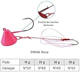 Peso: 16 g, 23 g, 38 g, 58 g EXPLORER TACKLE esca Spara tenya sparidés Dorade pagre denti Lieu Bar Vecchia, Rosa fluo, 38 g