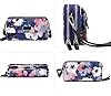 Lanyani RFID-Crossbody-Geldbörse mit Handgelenktasche für Damen, veganes Leder, Zi-Rose Navy, Small #3