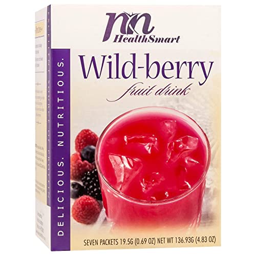 Healthsmart High Protein Wild Berry Instant Drink Mix, 15G Protein, Low Calorie, Low Carb, Fat Free, Low Sugar, No Gluten Ingredients, Keto Diet Friendly, Ideal Protein Compatible, 7 Servings/Box #TOP17