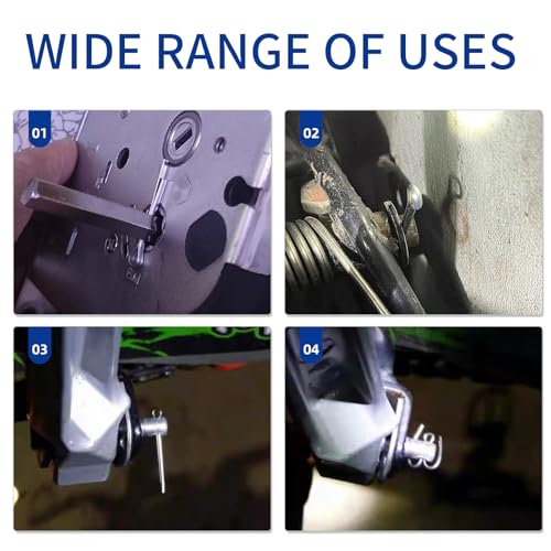 image for BONXAXK 180 Pcs Cotter Pins Assortment Kit, 7 Sizes Spring Fasteners H