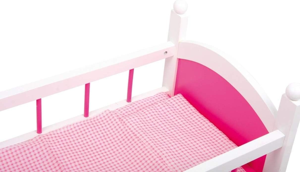 Gamez Galore Pink Wooden Doll Bed with Drawer
