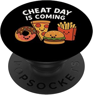 Cheat Day is Coming – Gym Funny Pizza, Donut, Fries, Burger PopSockets Adhesive PopGrip