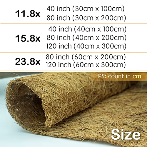 image for Coco Coir Liner, Yarrdfir 16x120 inch Natural Coconut Liners for plant