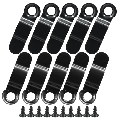 Image of BokWin Picture Frame Turn Button with Screws, Black, 100 Pcs | Metal, Picture Frame Fasteners, For Hanging Pictures Photos Drawings