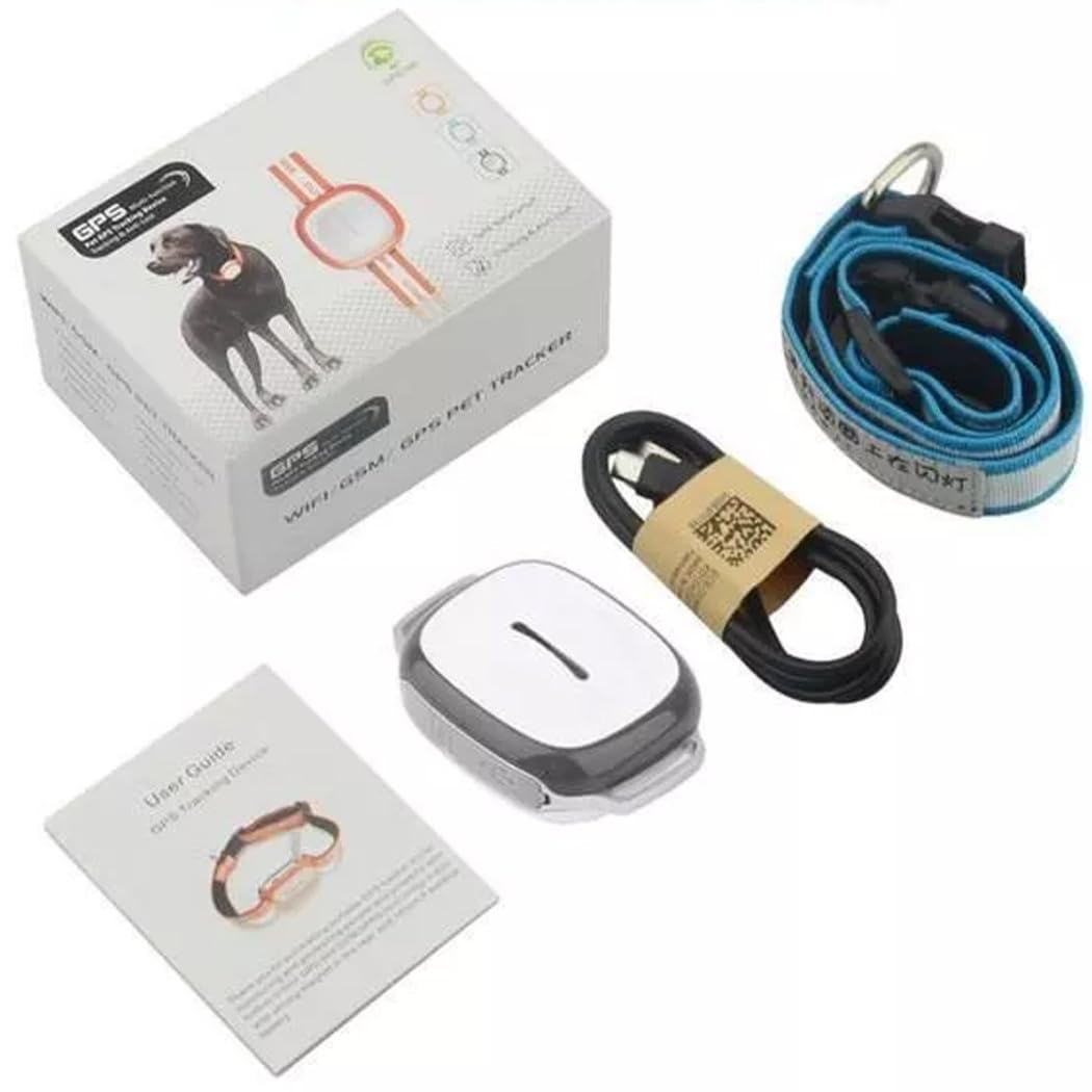 Trade Shop - Collare Localizzatore per Cane GPS Tracker per Animali Bambini Auto Moto Color