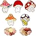 5 Pezzi Spille per Zaini Perni di Funghi Spille Smaltati Perni per Zaino di Simpatico Cartone Animato Spille Kawaii per Decorazione di Vestiti Cappelli