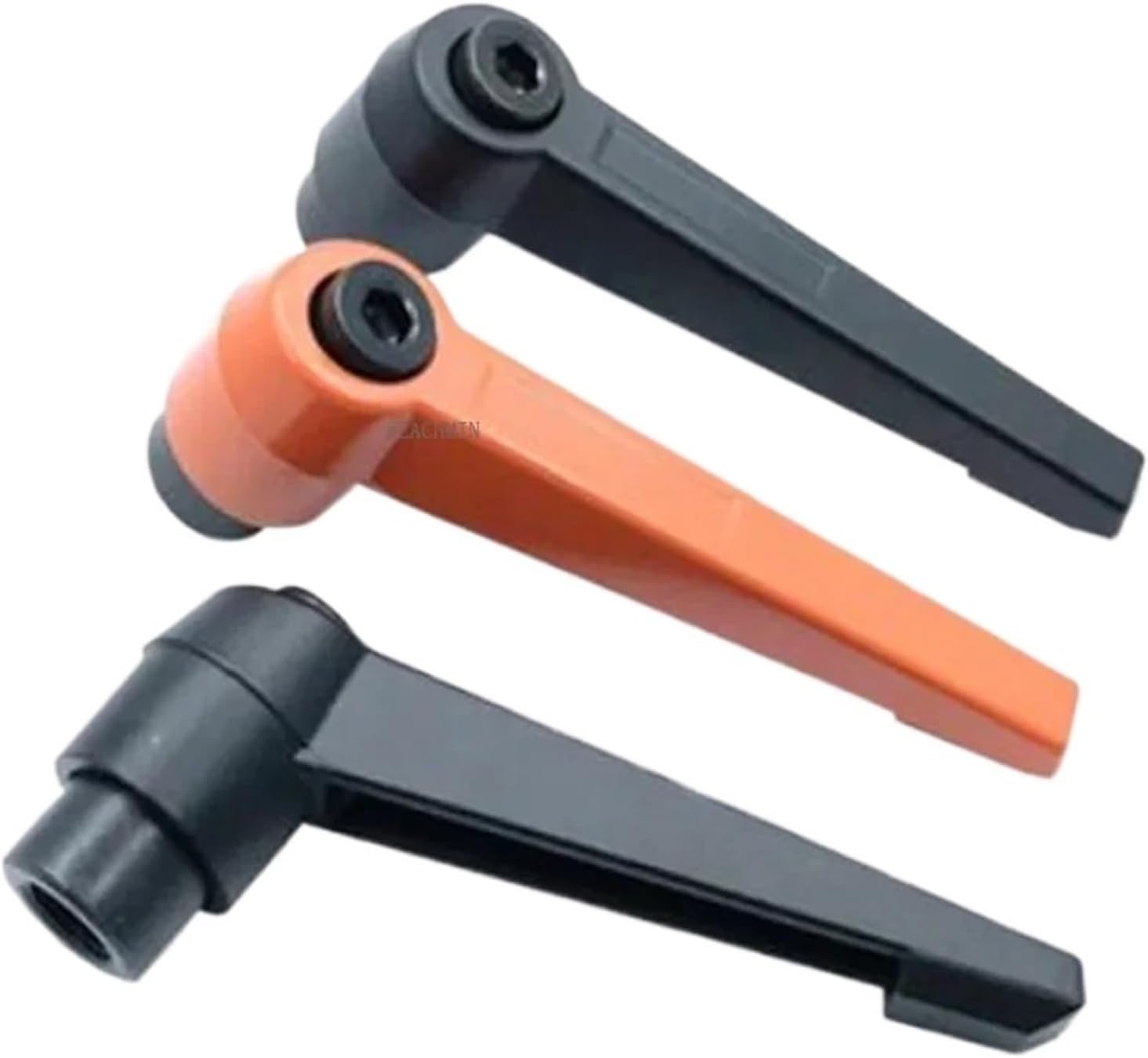 1PC M4 M5 M6 M8 M10 M12 M14 M16 Clamping Lever Machinery Adjustable Handle Locking External Male Thread Knob Hex Nut(Black Colour,Nut M12)