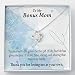 Bonus Mom Necklace Thank You for Loving Me as Your Own Love Knot colgante colgante con mensaje