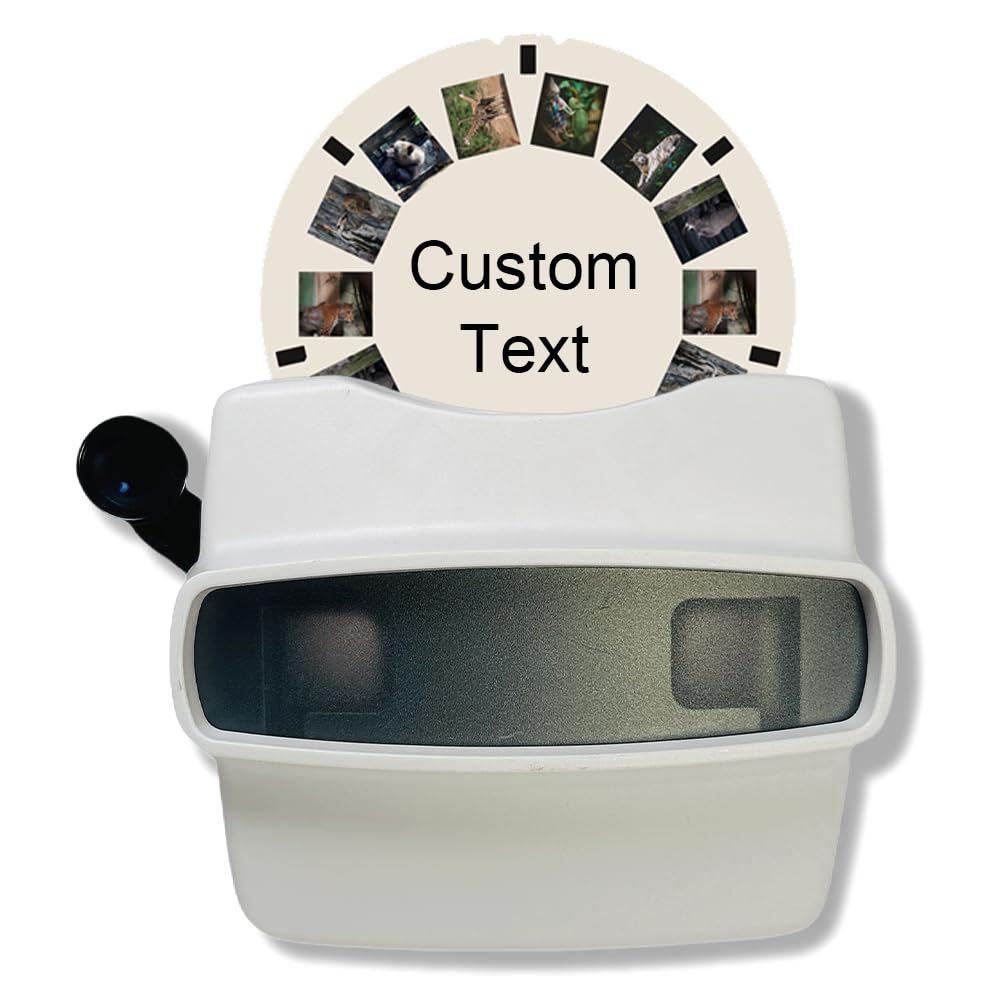 Custom Viewmaster Style Reel with Own Photos - Special Photo Gift for Birthdayâs, Valentine's, Father's, Mother's Day, Perfect for Weddings (2 Reels+1WhiteViewer)