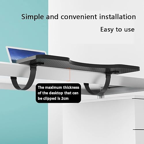 Miniatura 7 de Bandeja de teclado, extensión de escritorio, estante de cajón de teclado, bandeja de plataforma de teclado de computadora, instalación sin