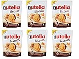  6x Ferrero Nutella Biscuits Mit Nutella gefüllte Kekse mit Haselnusscreme Beutel mit 304g cookies süßer Snack