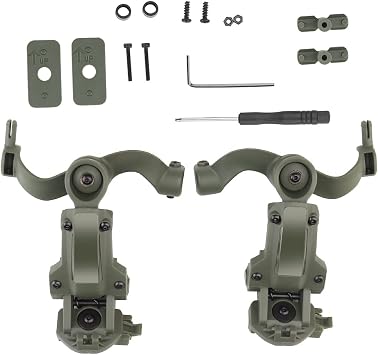 Multi-Angle Rotation Fast Helmet ARC Rail Adapter Suspension Headphones Bracket Earmuffs Support, Accessories for Tactical Pickup Headset