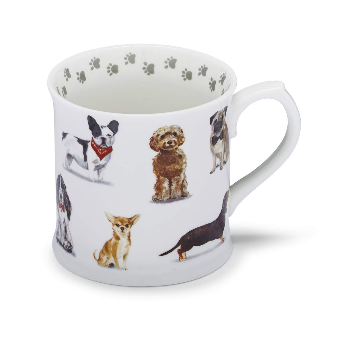 Cooksmart Curious Dogs Ceramic Tankard Mug for Tea & Coffee