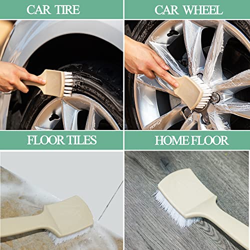 Giant Bear Carpet And Upholstery Cleaning Brush，Scrub Brush For Car Interior Detailing, Long Handled Stiff Bristle Brush For Carpet,Home/Office,Ship Deck Exterior Surface 2Pcs Bristle Cleaner Tools #TOP5