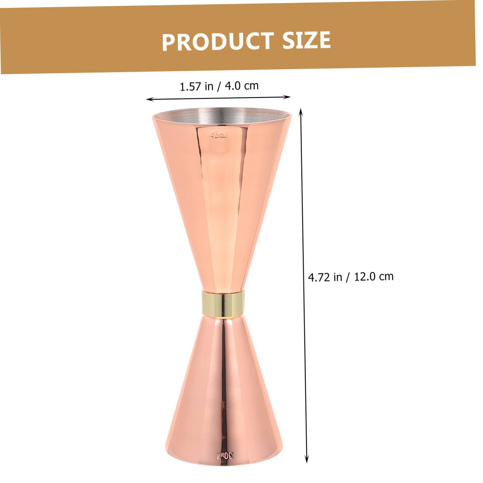 ABOOFAN 2 Pièces Mesureur De Vin Bols À Mélanger avec Poignées Mesure De Tir Jigger Barman Outil De Mesure Tasse À Mesurer Double Jigger Mesures Jigger Et Shaker Cage De Hamster Cocktail