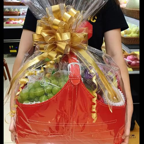 Image of Heat Shrink Wrap Bags 100Pcs 24x28 Inches Professional Grade POF Heat Shrink Wrap is Used to Store Wrap Embellished, Gift Baskets, Shoes, Jars, Industrial Grade PVC Shrink Wrap Bags Transparent