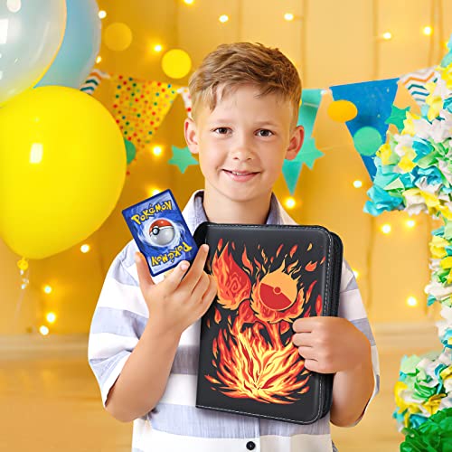 Foldermax Trading Card 9-Pocket Card Binder For Pokemon 900 Cards Games Collection 50 Removable Sleeves Baseball Card Sports Trading Card Binder #TOP5