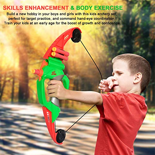 CIRO Kids Action Archery Bow Arrow Toy Set with Target Bow Soft Bullets
