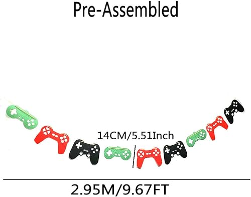 Miniatura 2 de Cartel de controlador de videojuegos, controlador de juegos, suministros de fiesta de cumpleaños en decoraciones de cumpleaños, guirnalda temática,