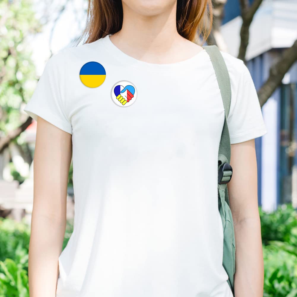 Spille Bandiera Ucraina - Set 4 Pezzi Distintivi Patriottici Per