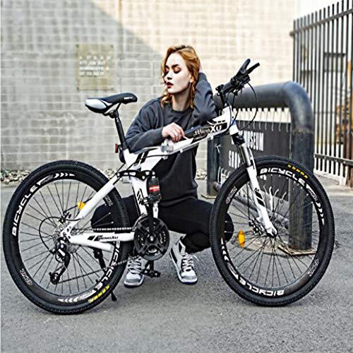 RPOLY Vélo de Montagne, 27 Vitesses Vélo Pliant Adulte Pliable vélos avec Cadre Pliant en Acier Haute teneur en Carbone,Black_24 inch - Image 7