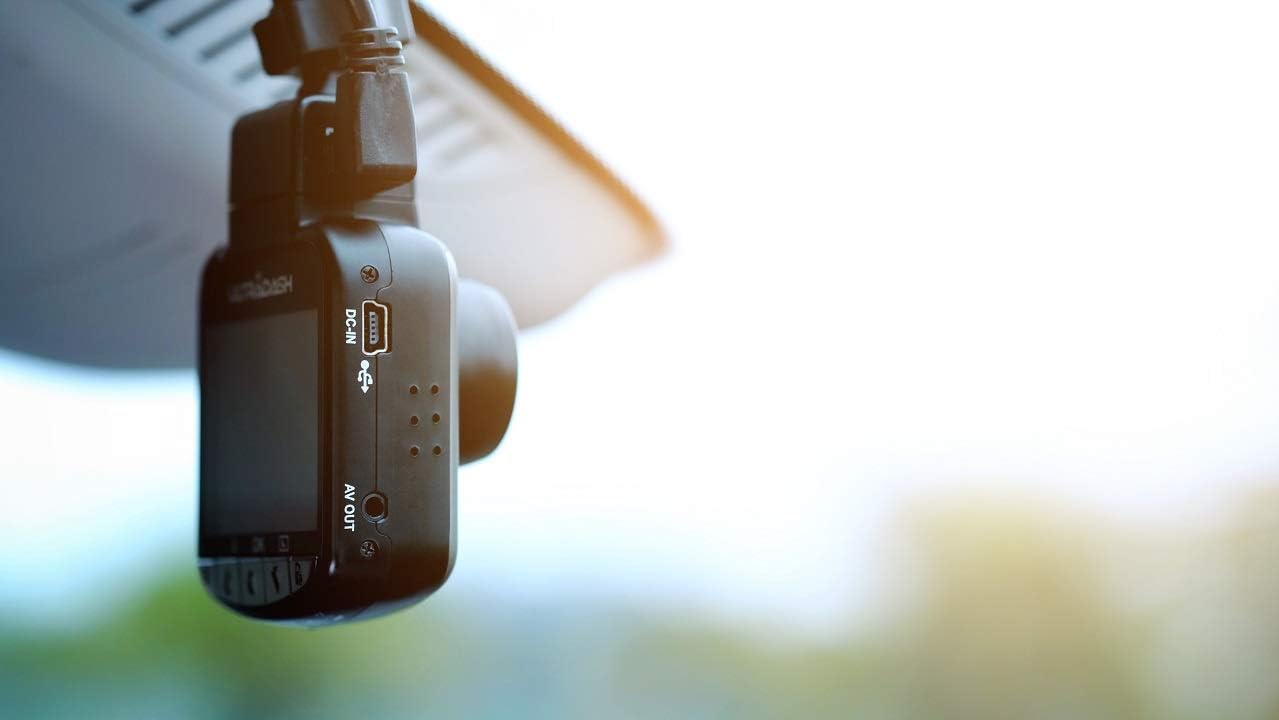 Dash Cam UltraDash C1 + 64GB High Endurance Micro SD Card Bundle - Magnetic Charging Mount, HDR High-end Night Image Sensor, F1.8 140 Degree Wide Angle Lens, G-Sensor, 2" LCD, Super Capacitor