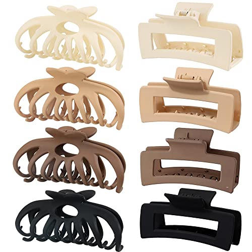 Ceetug Hair Claw Clips 8 Pcs Extra Large 4.7 Inch Non Slip Claw Clips For Long Thick Hair #TOP5