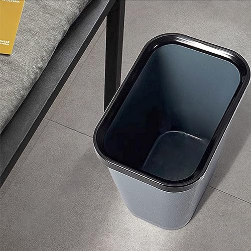 Set de 4 cestos de basura pequeños 8 litros celeste gris miniatura 7