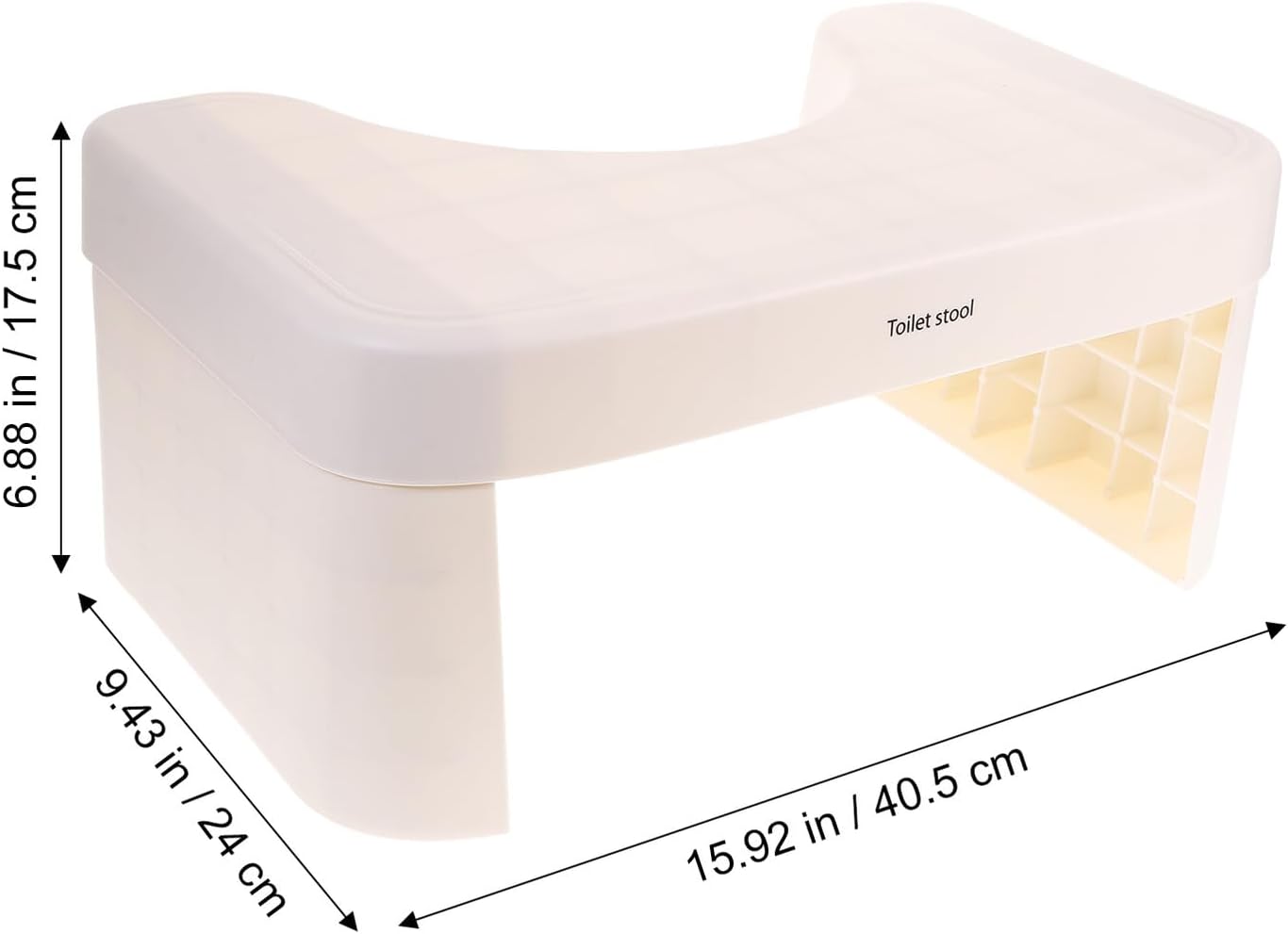 SMASOLO Anti-Skid Toilet Stool Heighten Bathroom Footstool for Healthy Posture Support Stable Step Stool for Seniors Non-Slip Household Potty Chair Accessory