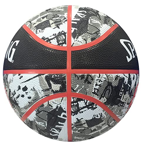 Bola Basquete Spalding Graffiti, Preto e Vermelho, 7