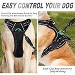 BARKBAY No Pull Dog Harness Front Clip Heavy Duty Reflective Easy Control Handle for Large Dog Walking(Black,L) - Image 2