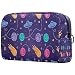 Kosmetiktasche für Damen, großes Weltraum-Muster, Raumfahrzeug, Universum, tragbare Tasche, Reise-Make-up-Koffer, Kulturbeutel, Organizer mit Reißverschluss