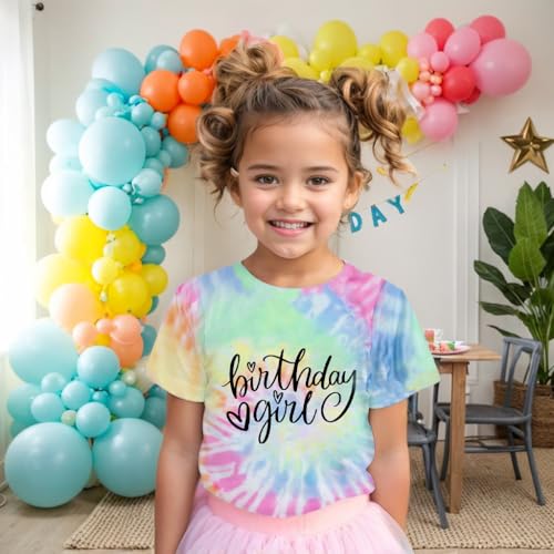 Birthday Girl Shirt Cute Girls Birthday T Shirt 7-14 Year Toddler Kids Graphic Short Sleeve Tee Tops3
