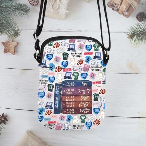 POFULL Book Lover Gift Booklish Merch Romance Book Inspired Crossbody Bag 7