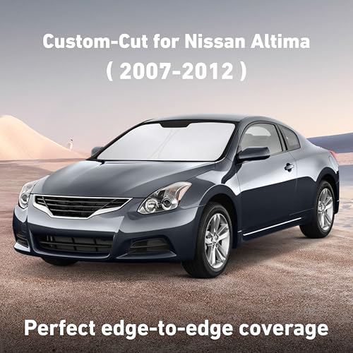 Image of EcoNour Windshield Sunshade Compatible for Nissan Altima 2007-2010 2011 2012, Sun Visor for Front Windshield & Window Sun Shade Cover, UV Heat Blocker & Protector, Car Accessories