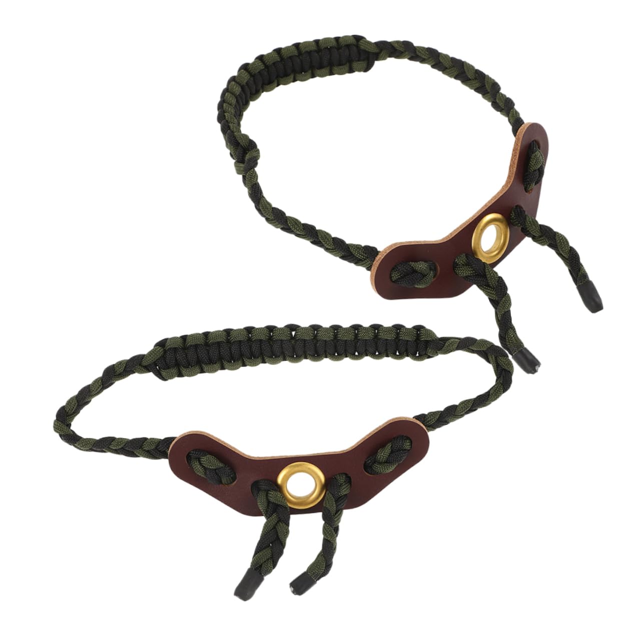 FOYTOKI Camouflage Wrist Sling 2pcs Braided Nylon Archery Wrist Rope Secure Bow Attachment Adjustable Hunting Gear Archery Accessories
