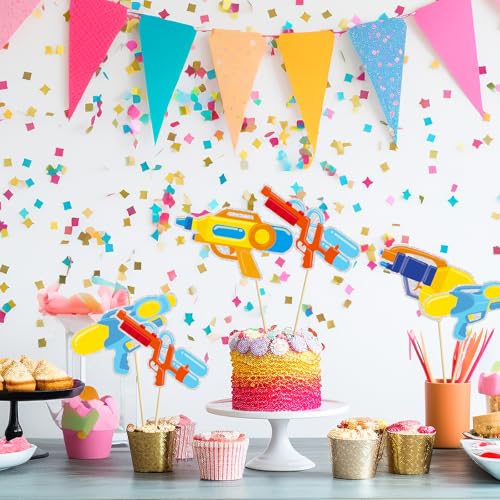 Image of Set of 16,Water Guns Theme Centerpiece Sticks,Summer Hawaii Water Guns Party Party Centerpiece Table Toppers,Beach Surfing Party Decoration.